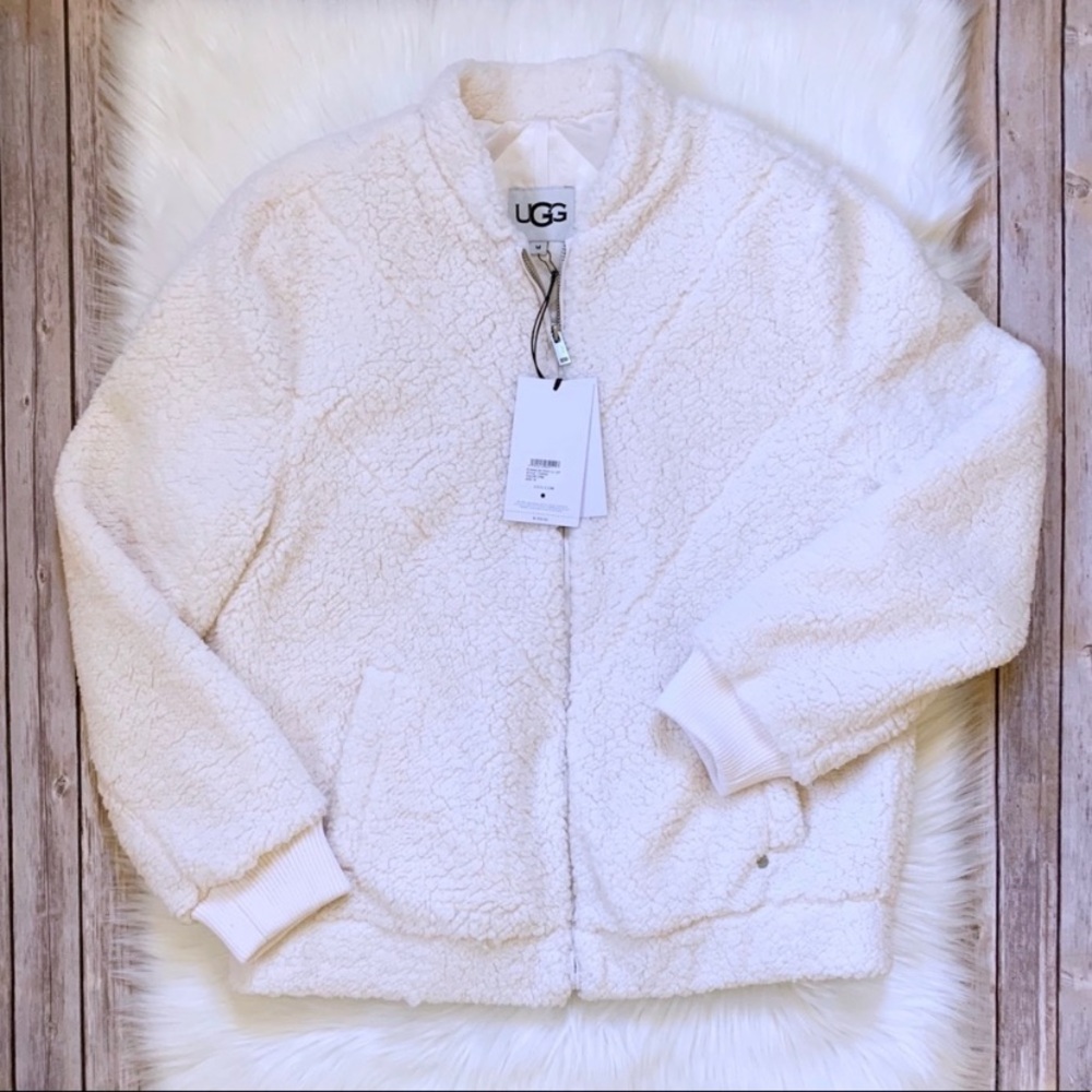 UGG Cream Annalise Teddy Jacket - Picture 4 of 8
